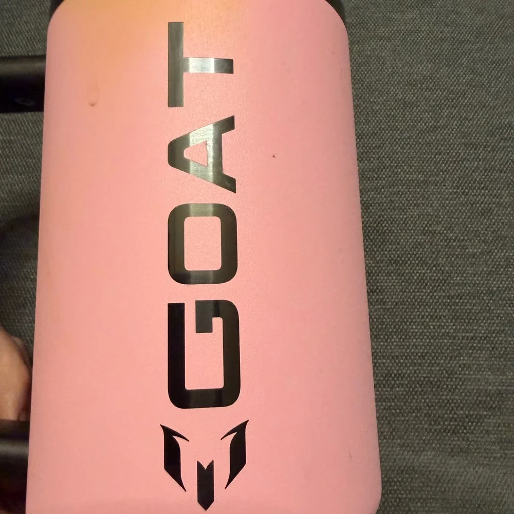 Stanley Quencher H2.0 FlowState 40oz Tumbler Pink GOAT Messi‎ Logo No Lid